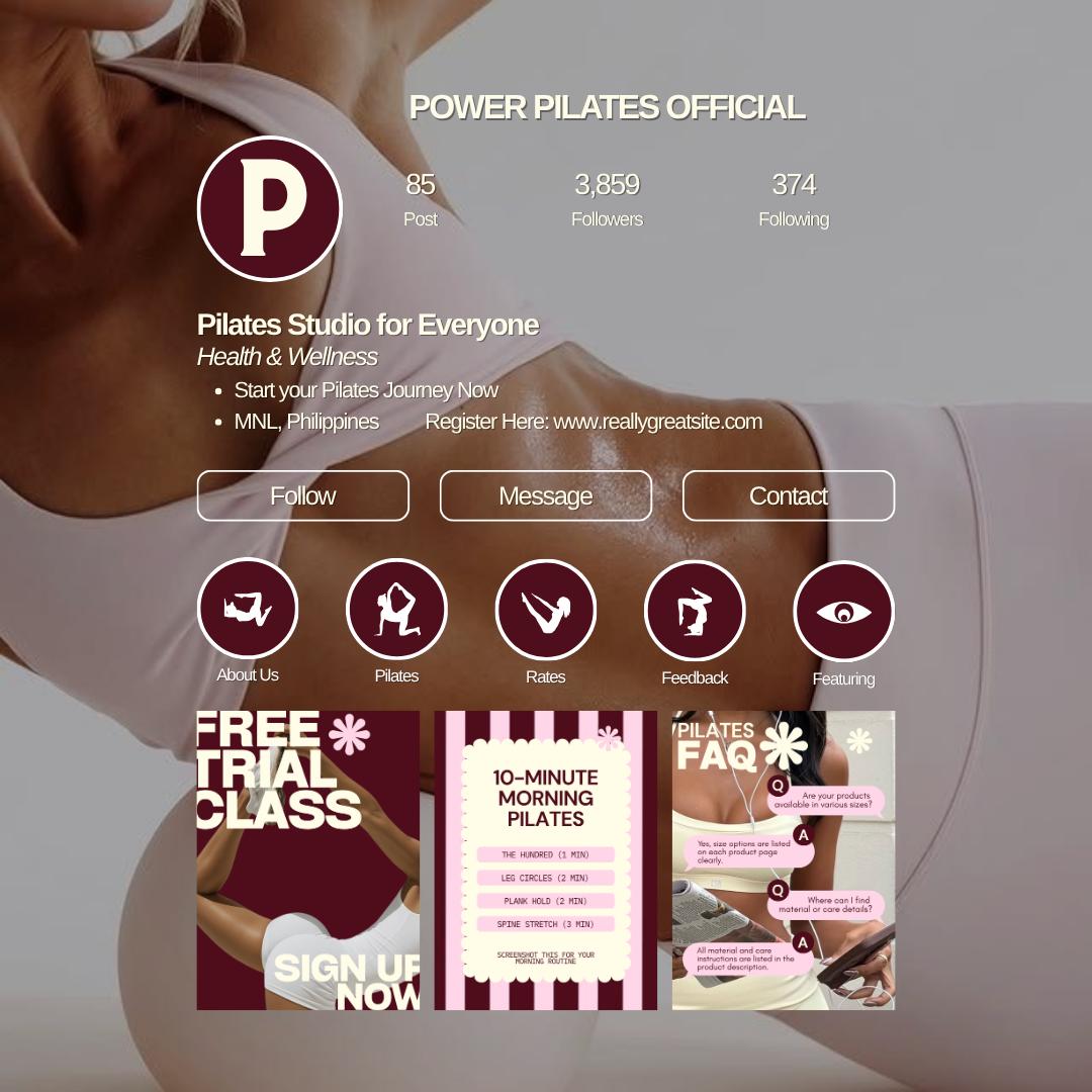 Pilates Instagram Templates - preview 6