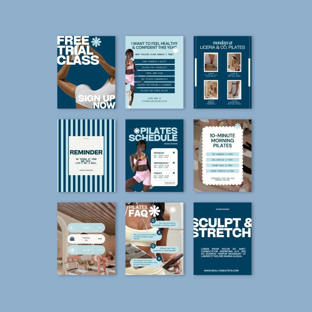 Pilates Instagram Templates - preview 7