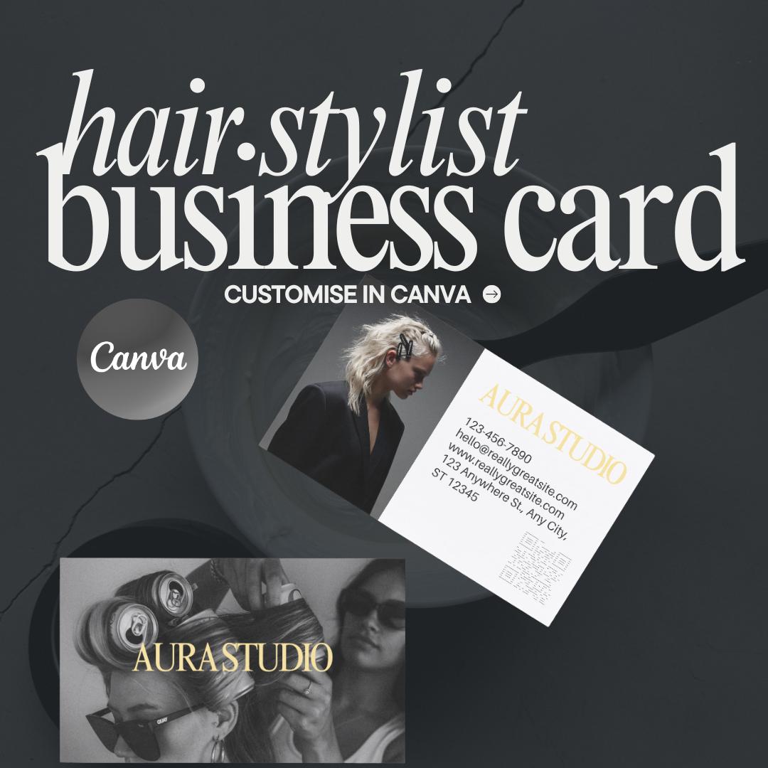Modern Hair Stylist Business Card Template - preview 6