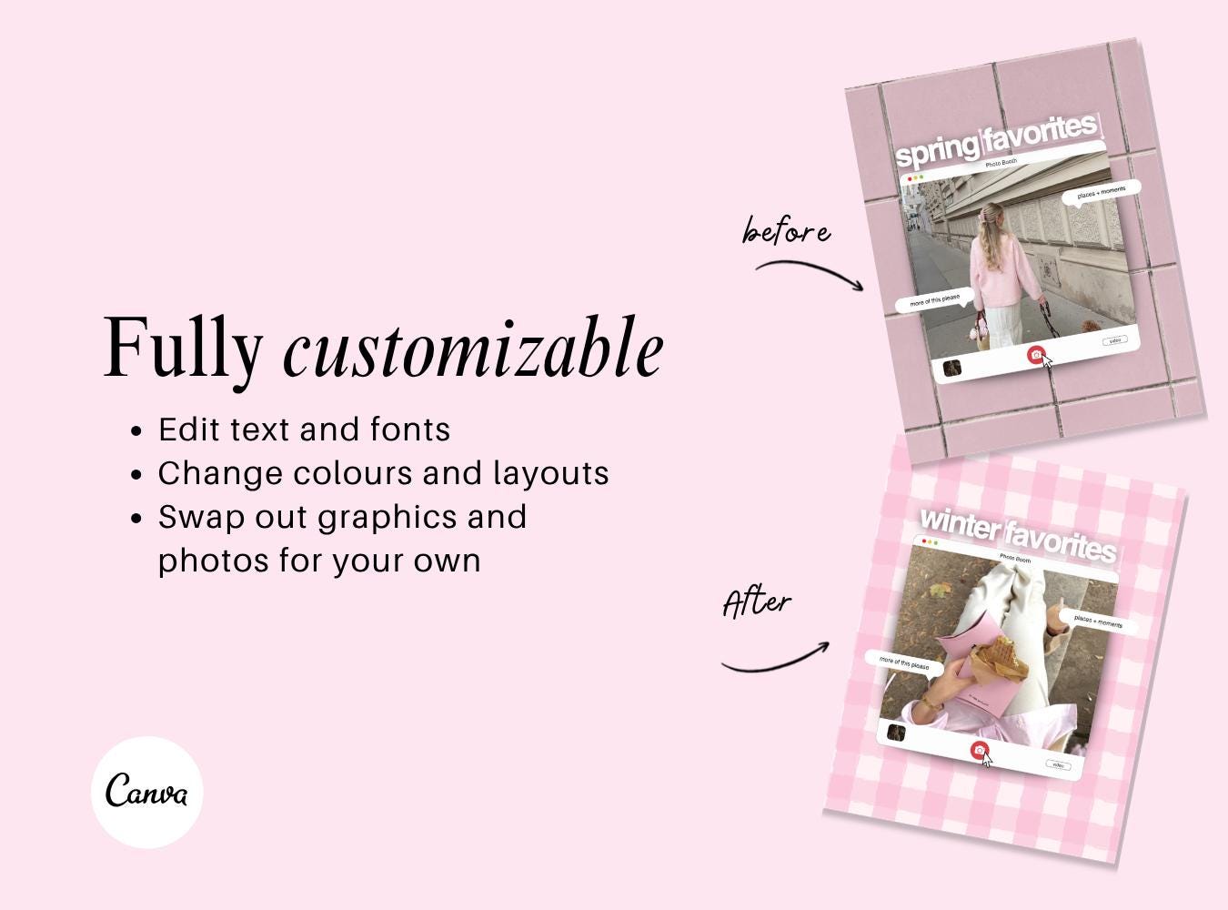 Pink Girly Instagram Templates