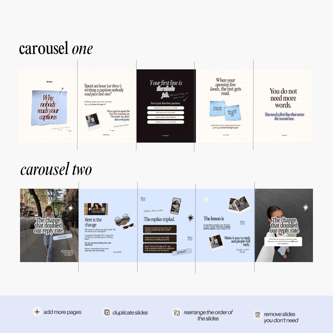 Trendy Instagram Carousel | Aesthetic Instagram Carousel | Carousel Instagram Posts | Scrapbook Carousels Posts | Instagram Canva Posts