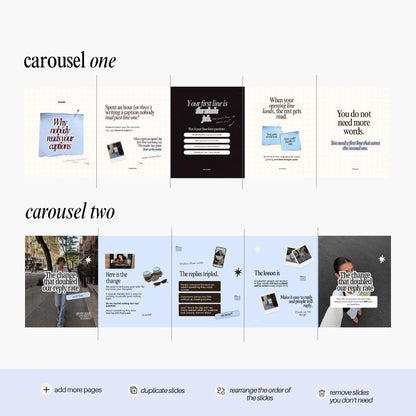 Trendy Instagram Carousel | Aesthetic Instagram Carousel | Carousel Instagram Posts | Scrapbook Carousels Posts | Instagram Canva Posts