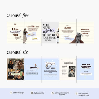 Trendy Instagram Carousel | Aesthetic Instagram Carousel | Carousel Instagram Posts | Scrapbook Carousels Posts | Instagram Canva Posts