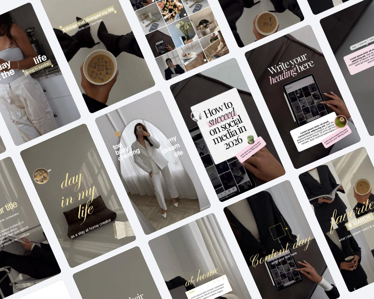 Viral Reel Templates for Social Media Manager | Instagram Reels for iOS | TikTok Vlog Video Templates, Editable Social Media Canva Templates