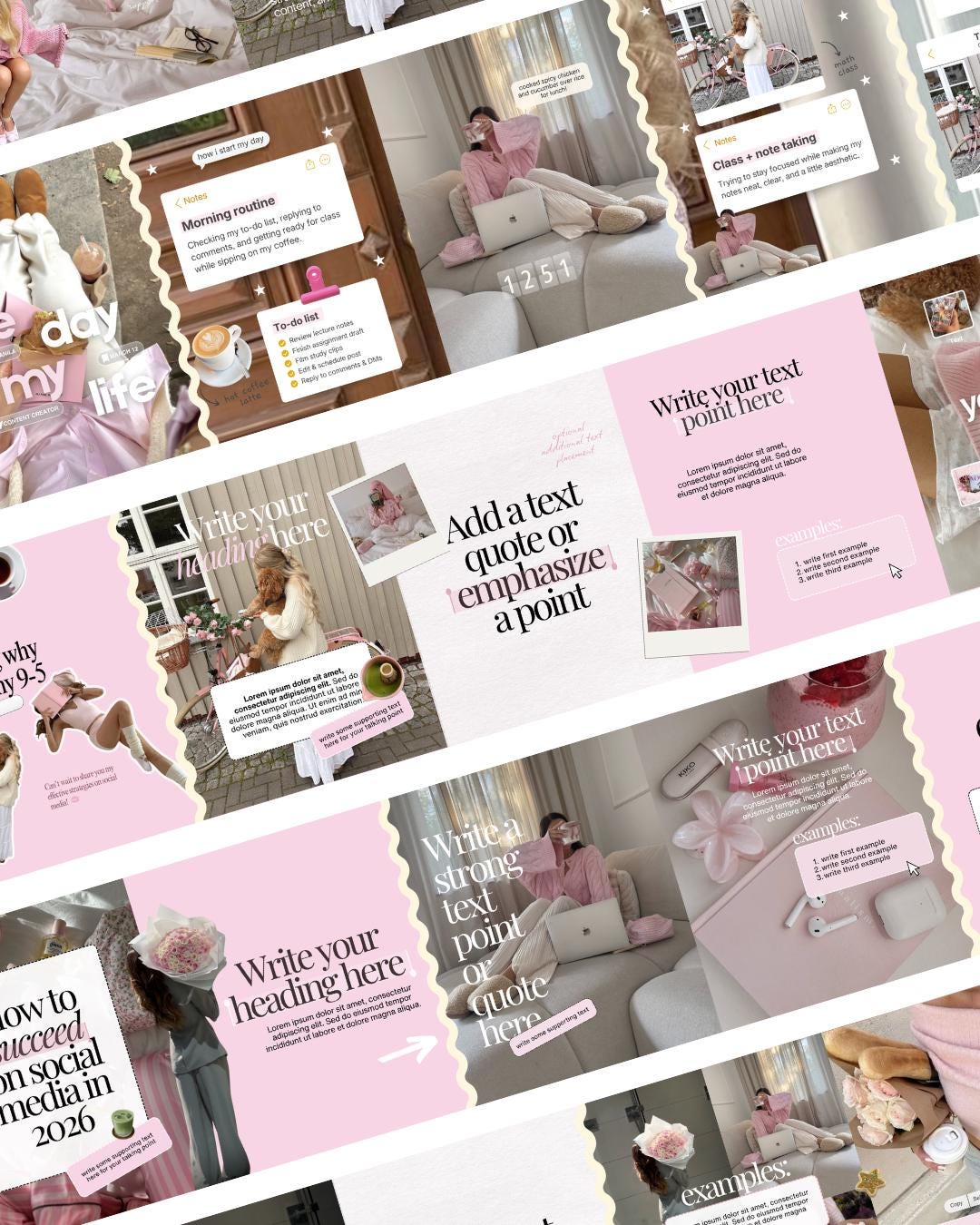 Pink Feminine Instagram Carousel | Aesthetic Instagram Carousel | Carousel Instagram Posts | Girly Carousels Posts | Instagram Canva Posts