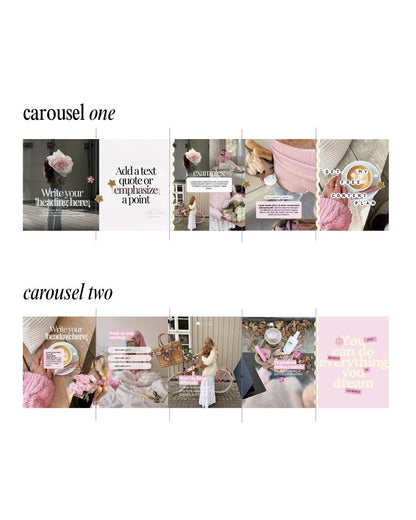 Pink Feminine Instagram Carousel | Aesthetic Instagram Carousel | Carousel Instagram Posts | Girly Carousels Posts | Instagram Canva Posts