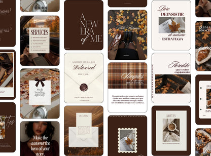 Fall Content Creator Templates | Autumn Canva Social Media Templates | Cozy Personal Branding Posts