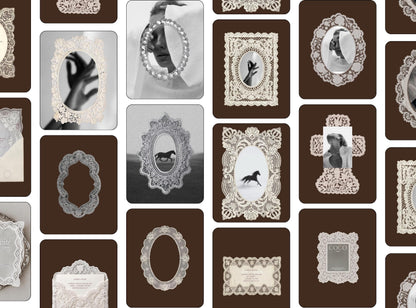 Lace Frame Instagram Templates | Vintage Lace Canva Templates | Romantic Wedding Social Media Posts