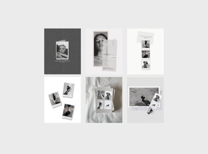 Fashion Instagram Templates | Black and White Social Media Templates | Editorial Photo Collage
