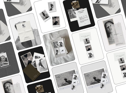 Fashion Instagram Templates | Black and White Social Media Templates | Editorial Photo Collage