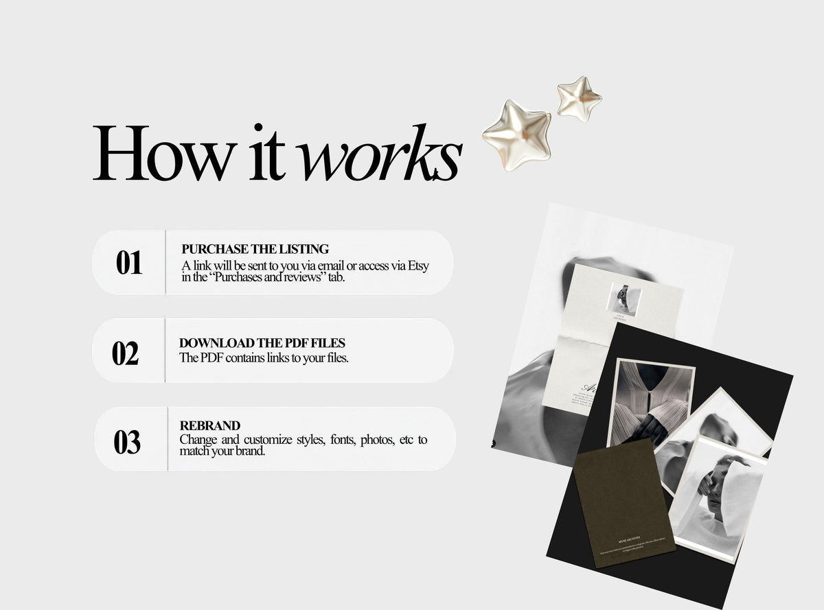 Fashion Instagram Templates | Black and White Social Media Templates | Editorial Photo Collage