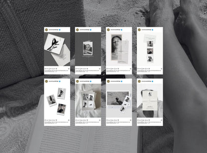 Fashion Instagram Templates | Black and White Social Media Templates | Editorial Photo Collage
