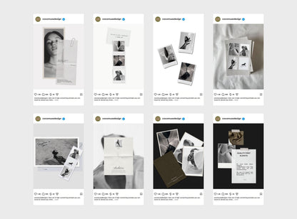 Fashion Instagram Templates | Black and White Social Media Templates | Editorial Photo Collage