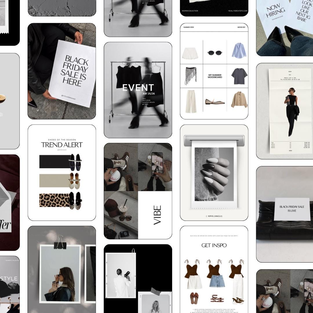 Pinterest Inspired Social Media Templates |  Ecommerce Instagram Posts | Editable Social Media for online Store template | Canva Templates