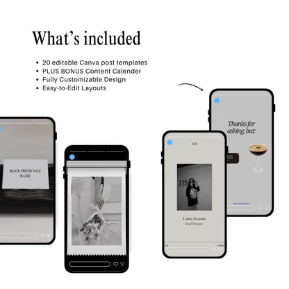 Pinterest Inspired Social Media Templates |  Ecommerce Instagram Posts | Editable Social Media for online Store template | Canva Templates