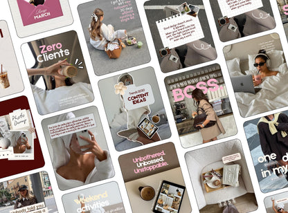 That Girl Instagram Templates | Canva Lifestyle Templates | Content Creator Posts | Feminine Social Media Templates | Photo Dump