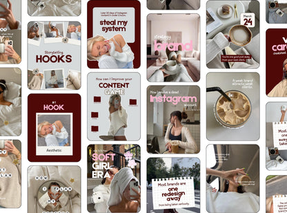 That Girl Instagram Templates | Canva Lifestyle Templates | Content Creator Posts | Feminine Social Media Templates | Photo Dump