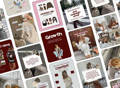 That Girl Instagram Templates | Canva Lifestyle Templates | Content Creator Posts | Feminine Social Media Templates | Photo Dump