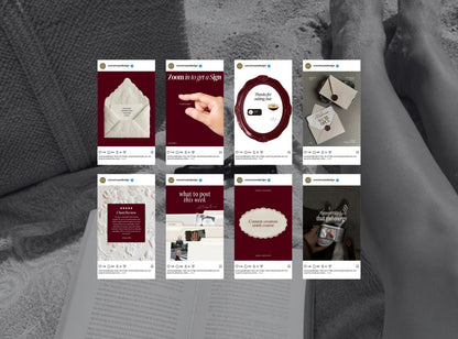 Vintage Editorial Instagram Templates | Canva Social Media Templates | Romantic Collage Posts | Dark Feminine Templates