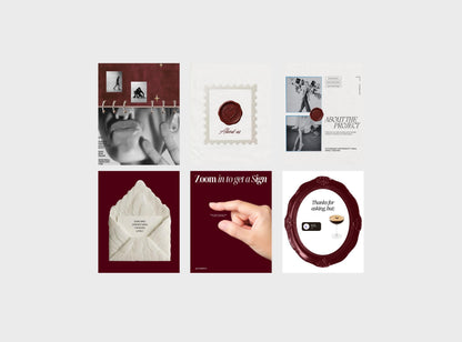 Vintage Editorial Instagram Templates | Canva Social Media Templates | Romantic Collage Posts | Dark Feminine Templates