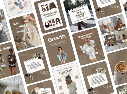 58 Canva Instagram Post Templates | Nuetral Content Creator Social Media Templates for Small Business Owners