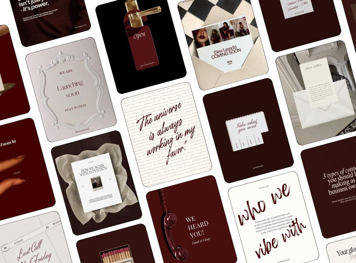 Aesthetic Dark Instagram Templates Canva, Pinterest Inspired Social Media Post Templates, Bold Content Creator Kit, Modern Feed Designs