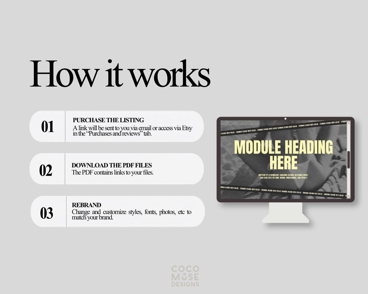 Masterclass Slide Deck Template | Workshop Presentation | Webinar Slides Canva Template | Business Training, Course Creator, Coaching Kit