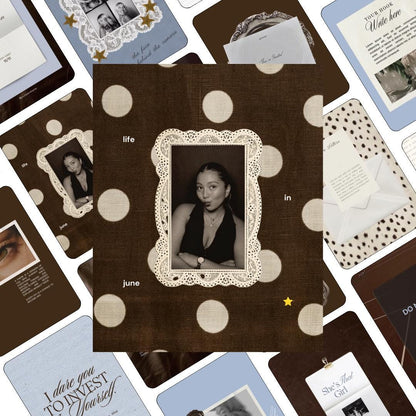 Content Creator Instagram Templates, Coquette Aesthetic Canva Post Templates, Vintage Brown Lace Scrapbook Feed Kit for Influencers, 20 Pack