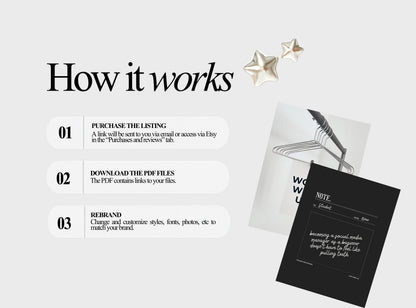 20 Canva Instagram Post Templates | Black and White SMM Social Media Templates for Small Business Owners