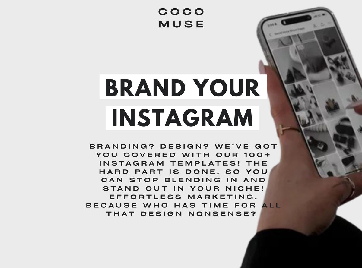 20 Canva Instagram Post Templates | Black and White SMM Social Media Templates for Small Business Owners