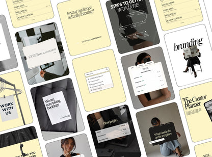 Editable Instagram Templates Canva | Yellow SMM Content Pack | 20 Social Media Post Templates