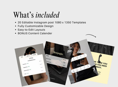 Editable Instagram Templates Canva | Yellow SMM Content Pack | 20 Social Media Post Templates
