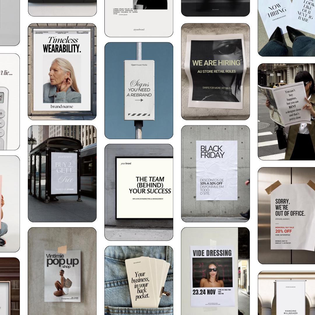Ad Mockup Instagram Templates | 41 Editorial Canva Templates | Meta Ads, Static Ad Creative, Scroll Stopping Posts | Social Media Manager