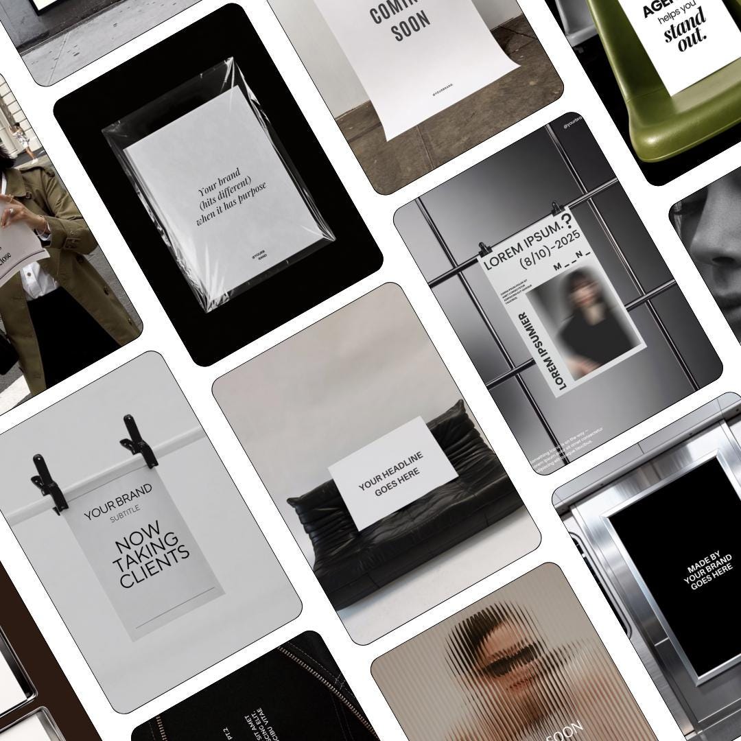 Ad Mockup Instagram Templates | 41 Editorial Canva Templates | Meta Ads, Static Ad Creative, Scroll Stopping Posts | Social Media Manager