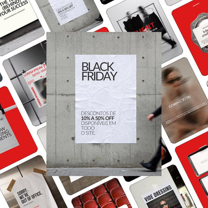 Red black Instagram Templates | 30 Canva Ad Mockups & Instagram Post Templates | Static Ads Social Media Managers Small Business Marketing