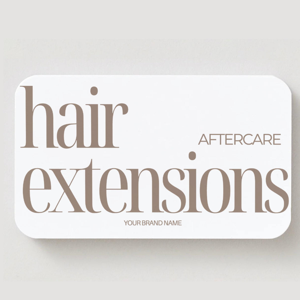 Hair Extension Aftercare Cards | Hair Extension Care Card for Clients | Editable Printable Salon Template | Hair Salon Business Card
