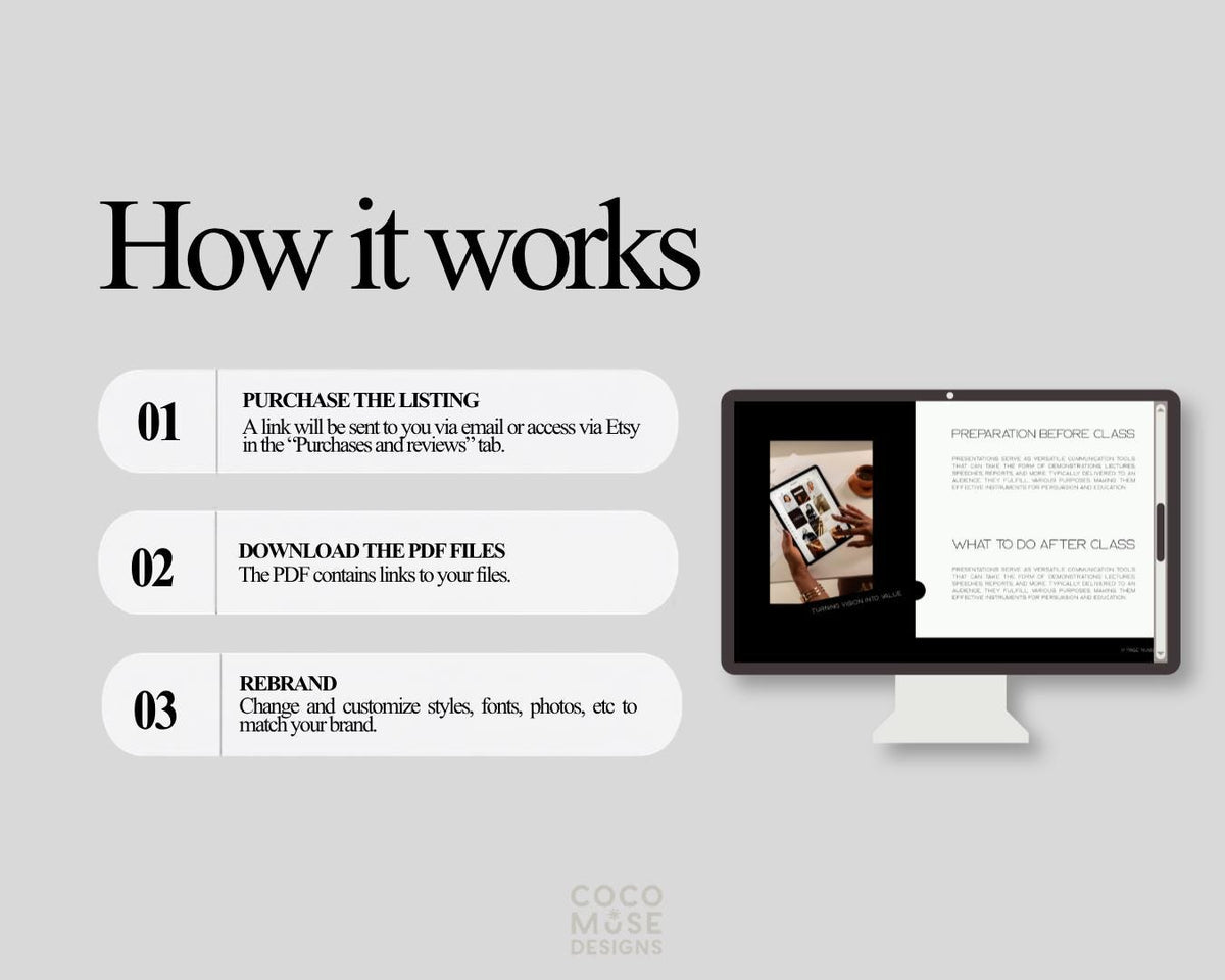 Masterclass Slide Deck Template | Workshop Presentation | Webinar Slides Canva Template | Business Training, Course Creator, Coaching Kit