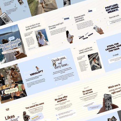 Seamless Instagram Carousel | Aesthetic Instagram Carousel | Carousel Instagram Posts | Scrapbook Carousels Posts | Trendy Canva Carousels