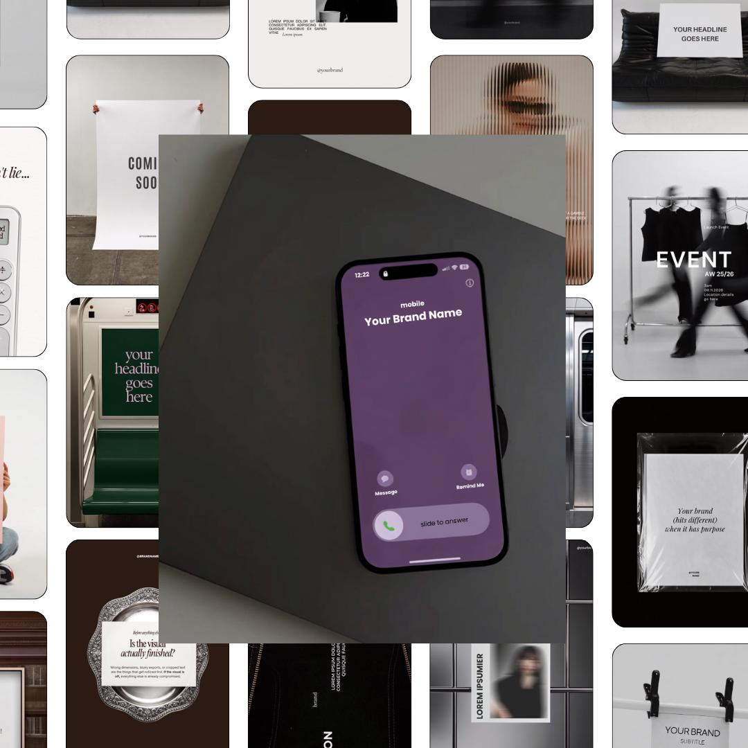 41 Ad Mockup Canva Templates | Instagram Post & Meta Ad Creative Templates | Static Ads, Scroll Stopping Social Media Marketing Kit