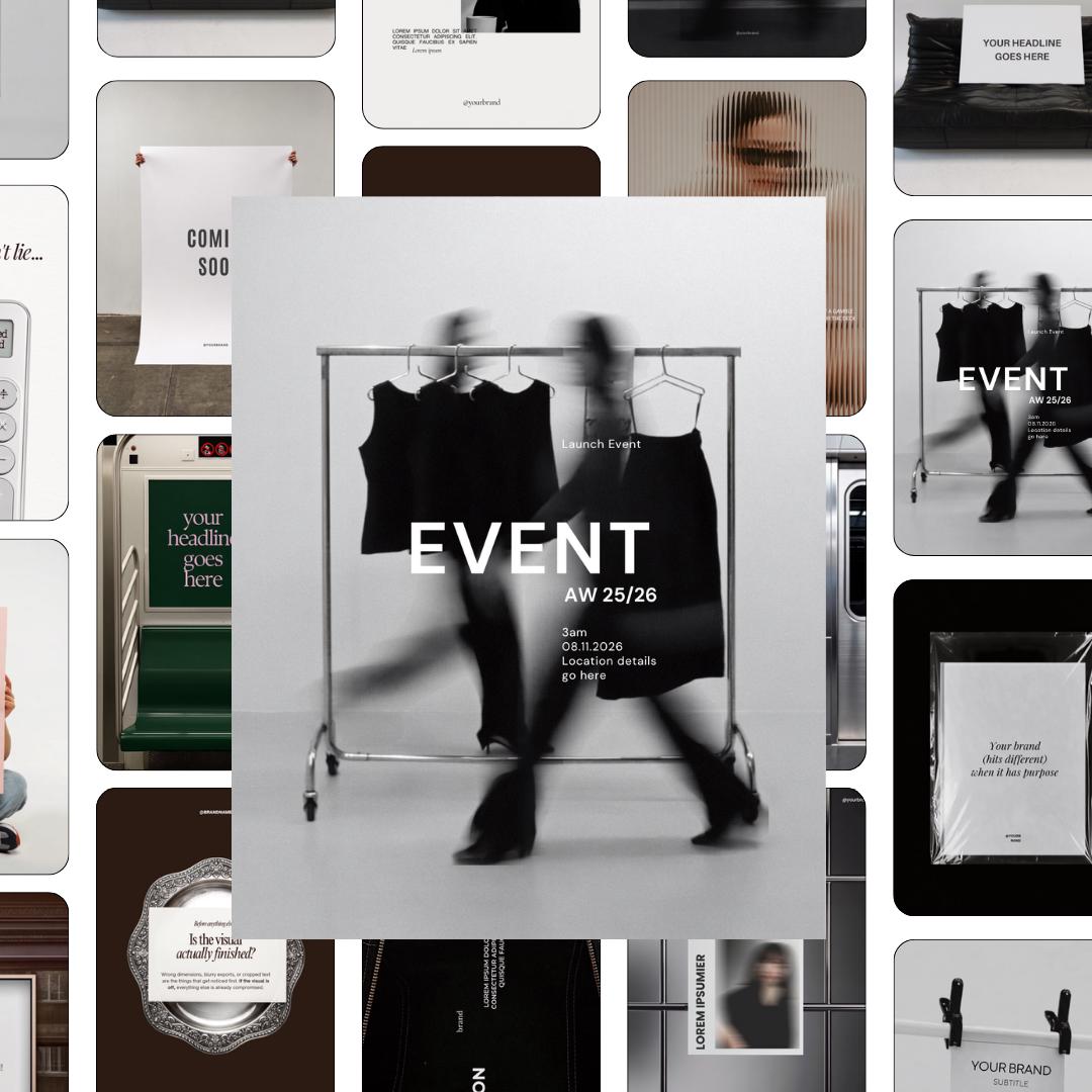 41 Ad Mockup Canva Templates | Instagram Post & Meta Ad Creative Templates | Static Ads, Scroll Stopping Social Media Marketing Kit