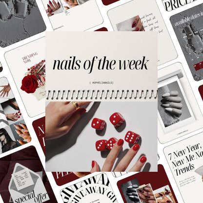 Nail Tech Social Media Canva Templates for Instagram | Editable Aesthetic Modern Salon