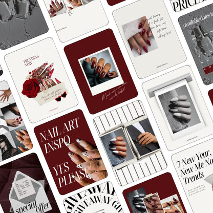 Nail Tech Template, Nail Tech Marketing Kit, Nail Artist Instagram Post, Gel Nails Templates, Manicurist Posts, Nail Tech Content Bundle