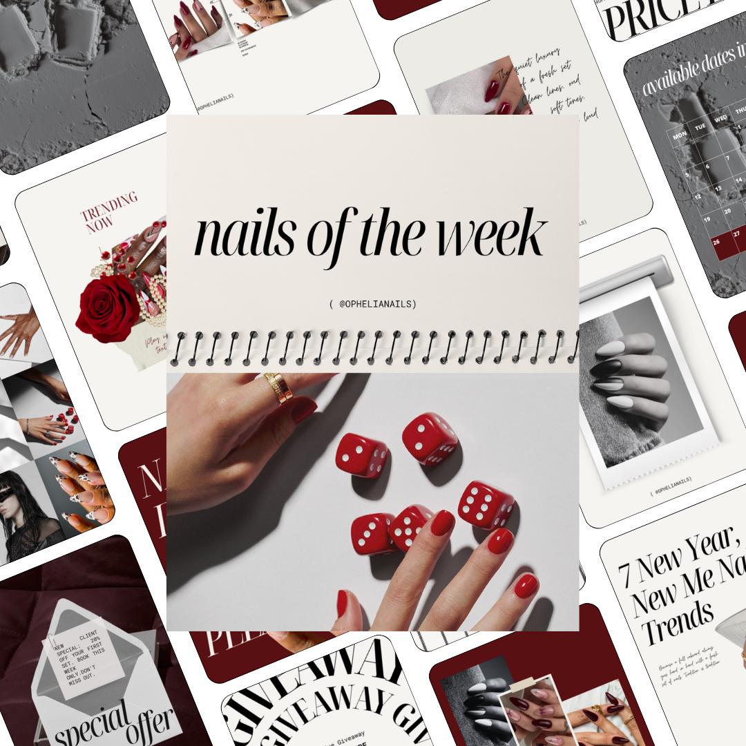 Nail Tech Template, Nail Tech Marketing Kit, Nail Artist Instagram Post, Gel Nails Templates, Manicurist Posts, Nail Tech Content Bundle