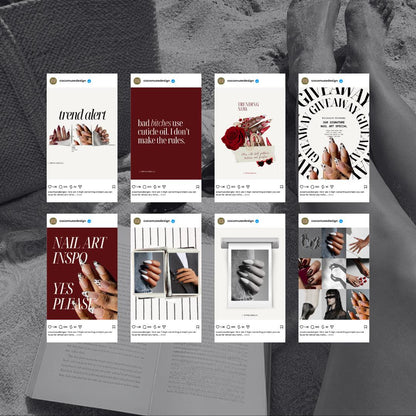 Nail Tech Template, Nail Tech Marketing Kit, Nail Artist Instagram Post, Gel Nails Templates, Manicurist Posts, Nail Tech Content Bundle