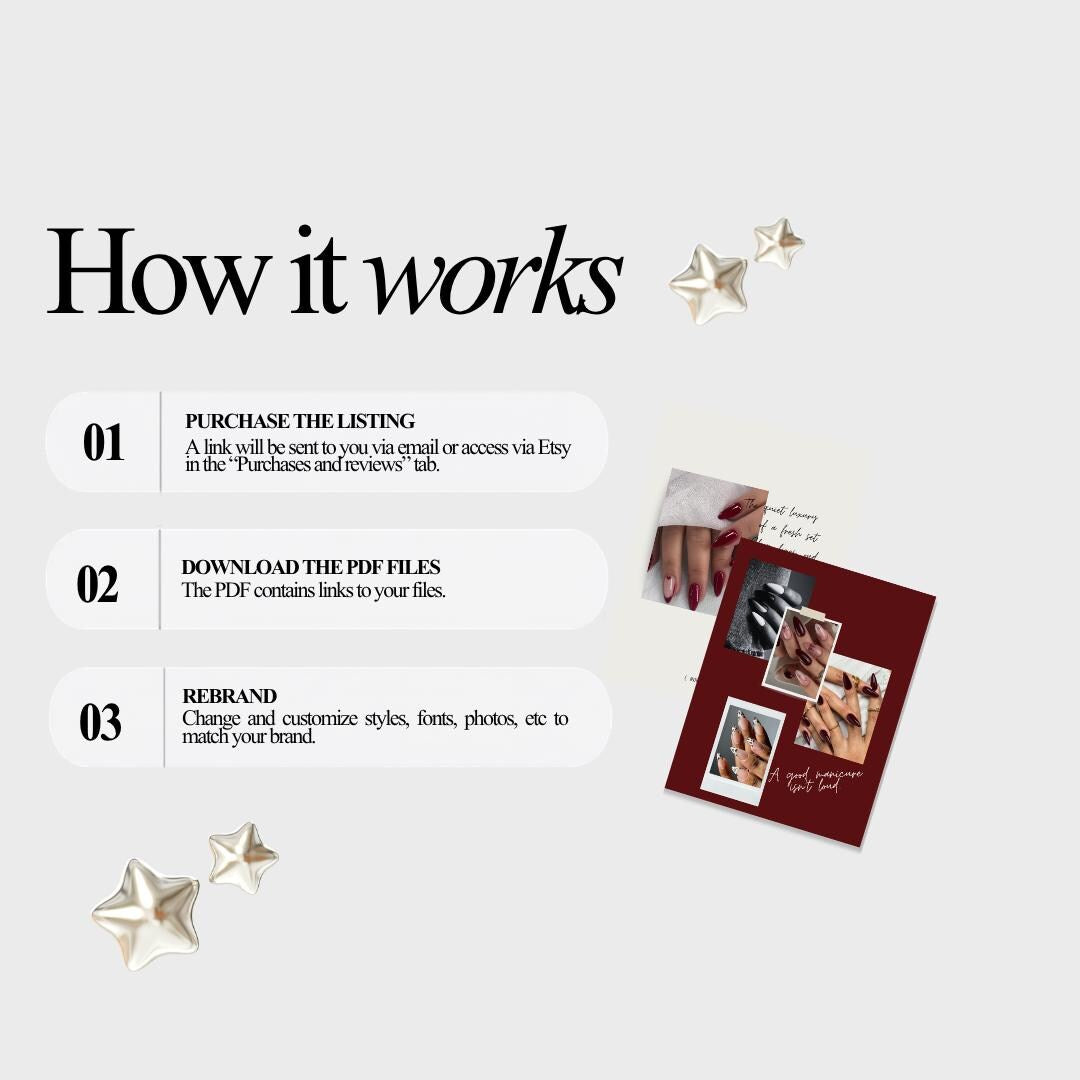 Nail Tech Social Media Canva Templates for Instagram | Editable Aesthetic Modern Salon