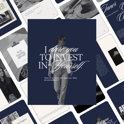 Aesthetic Dark Blue Instagram Templates Canva, Pinterest Inspired Social Media Post Templates, Bold Content Creator Kit, Modern Feed Designs