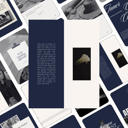 Aesthetic Dark Blue Instagram Templates Canva, Pinterest Inspired Social Media Post Templates, Bold Content Creator Kit, Modern Feed Designs