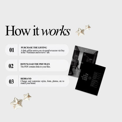 Editorial Instagram Templates Canva, Editable Social Media Templates for Business, Luxury Aesthetic Instagram Post, Black and White Template