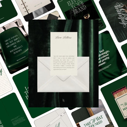 Pinterest Inspired Social Media Templates |  Emerald Green | Editable Social Media for Business Owners Aesthetic