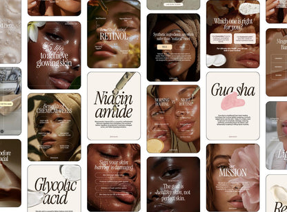 Esthetician Instagram Templates: Skincare Social Media Posts (Canva)